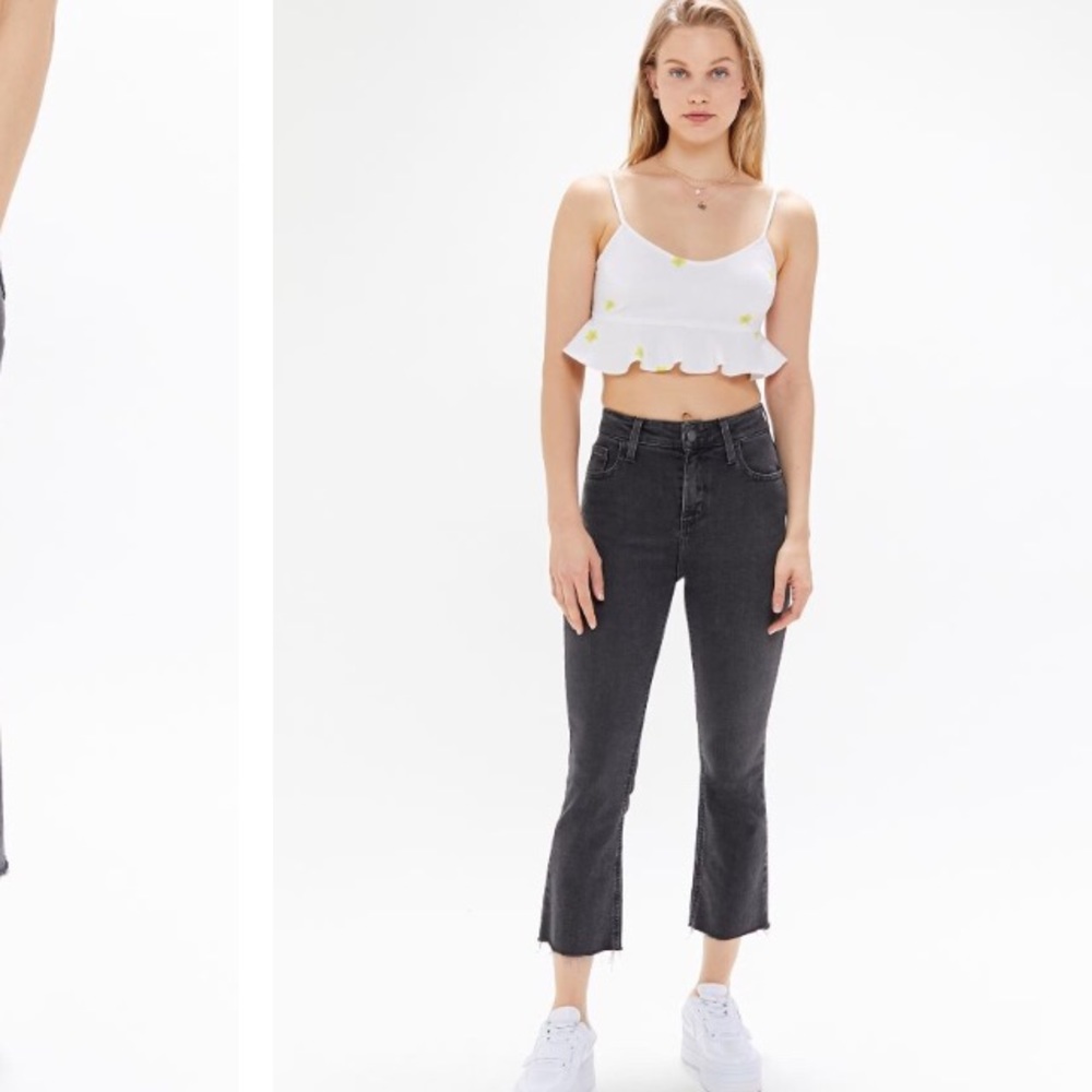 UO kick flare cropped jeans